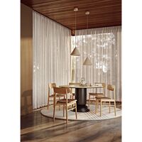 Ringformet Taklampe Stor Sort