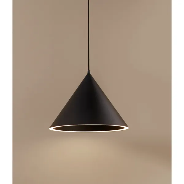 Ringformet Taklampe Stor Sort