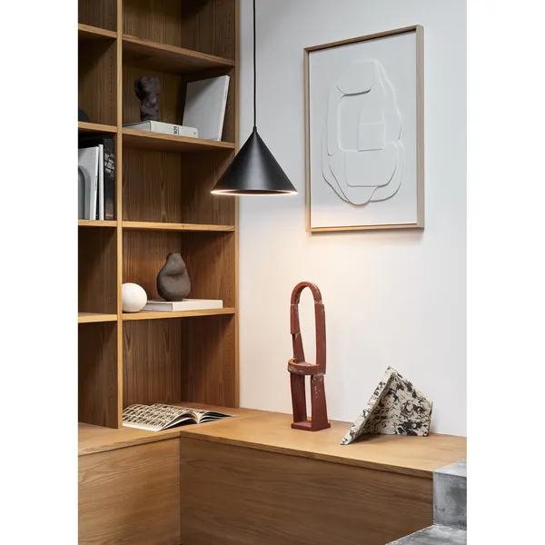 Ringformet Taklampe Stor Sort