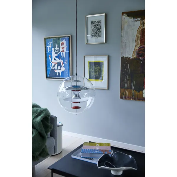 Globe Pendant Ø40 Chrome/ Red/ Blue