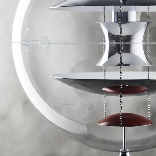 Globe Pendant Ø40 Chrome/ Red/ Blue