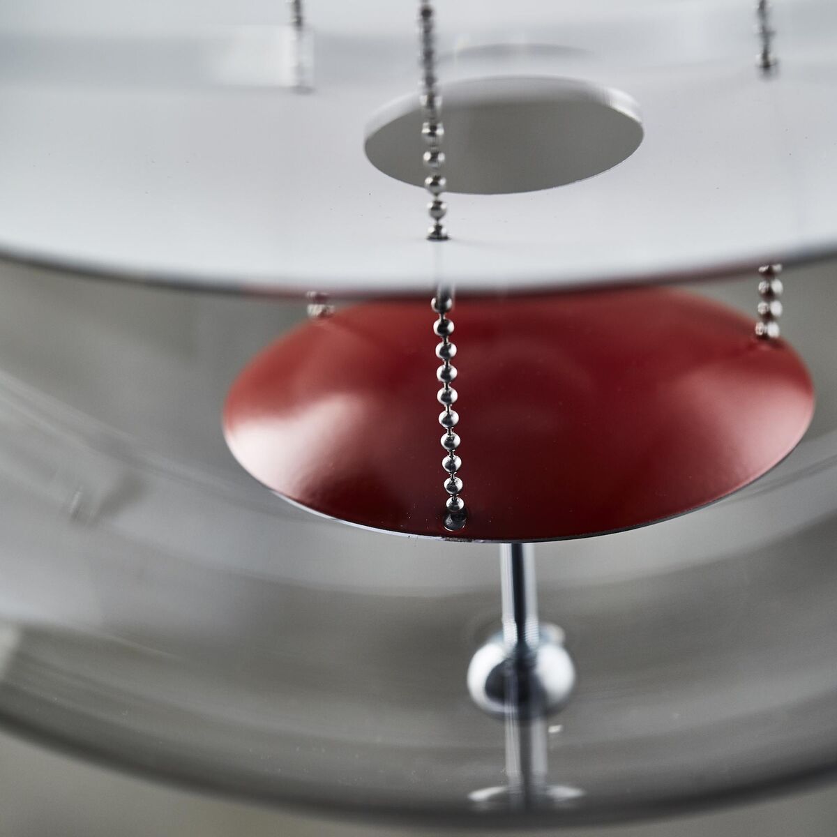 Globe Pendelleuchte Ø40 Chrom/ Rot/ Blau