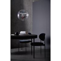 Globe Pendelleuchte Ø40 Chrom/ Rot/ Blau