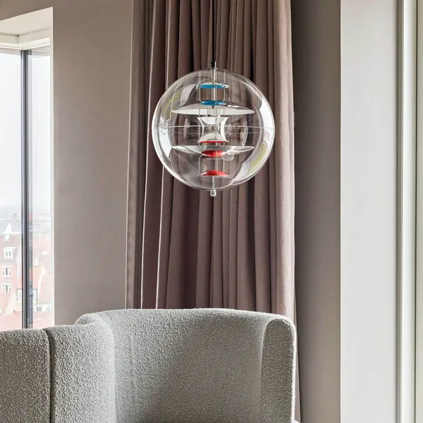 Globe Pendant Ø50 Chrome/ Red/ Blue