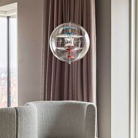 Globe Pendant Ø50 Chrome/ Red/ Blue