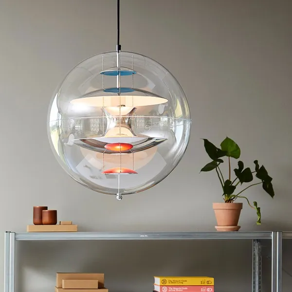 Globe Pendant Ø50 Chrome/ Red/ Blue