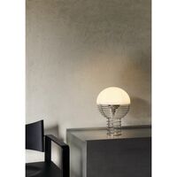 Wire Lampada da Tavolo Ø30 Cromo/Bianco