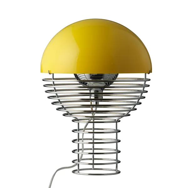 Wire Table Lamp Ø30 Chrome/ Yellow