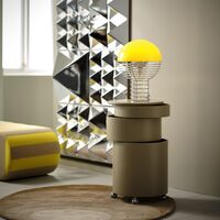 Wire Table Lamp Ø30 Chrome/ Yellow