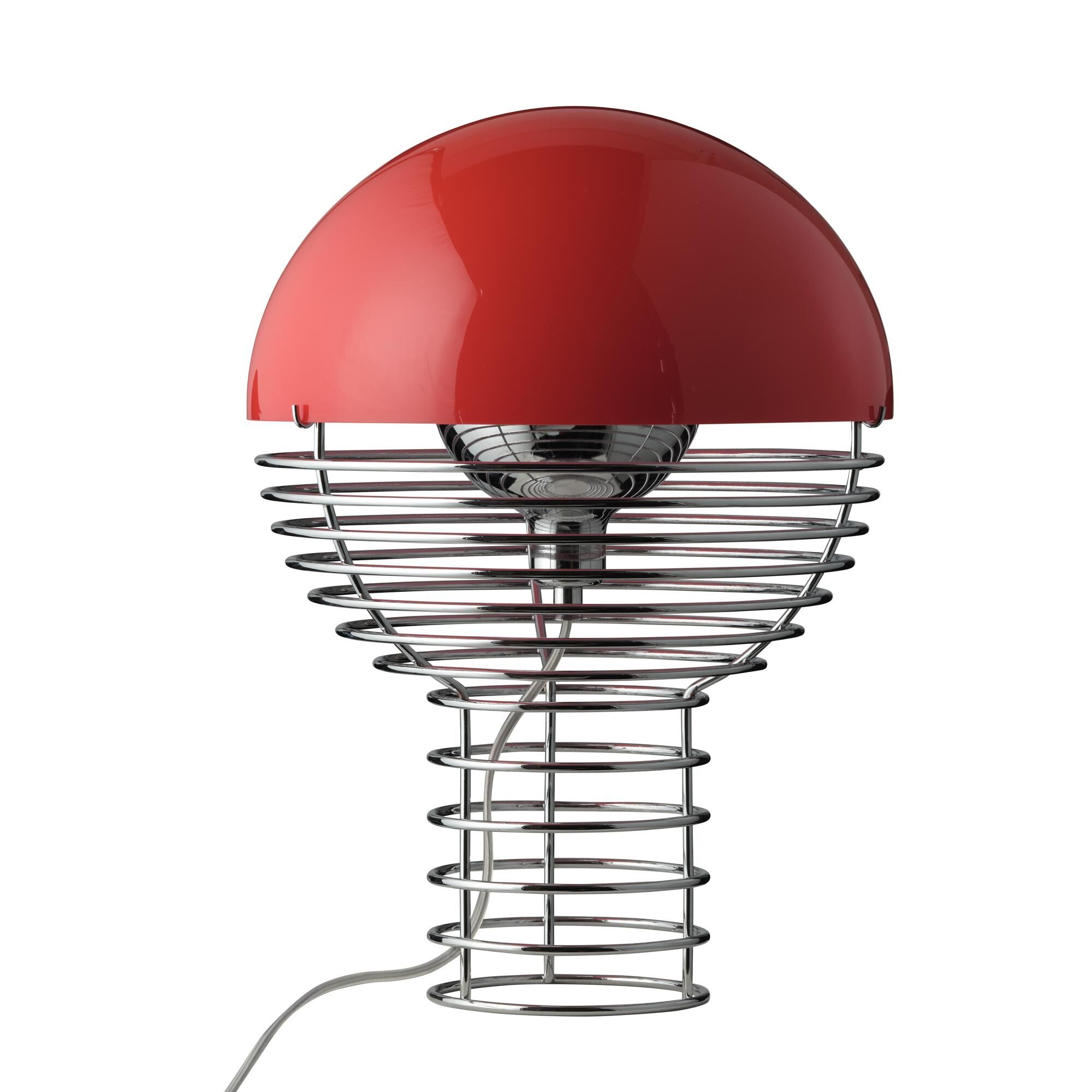 Wire Bordslampa &Oslash;30 Krom/R&ouml;d