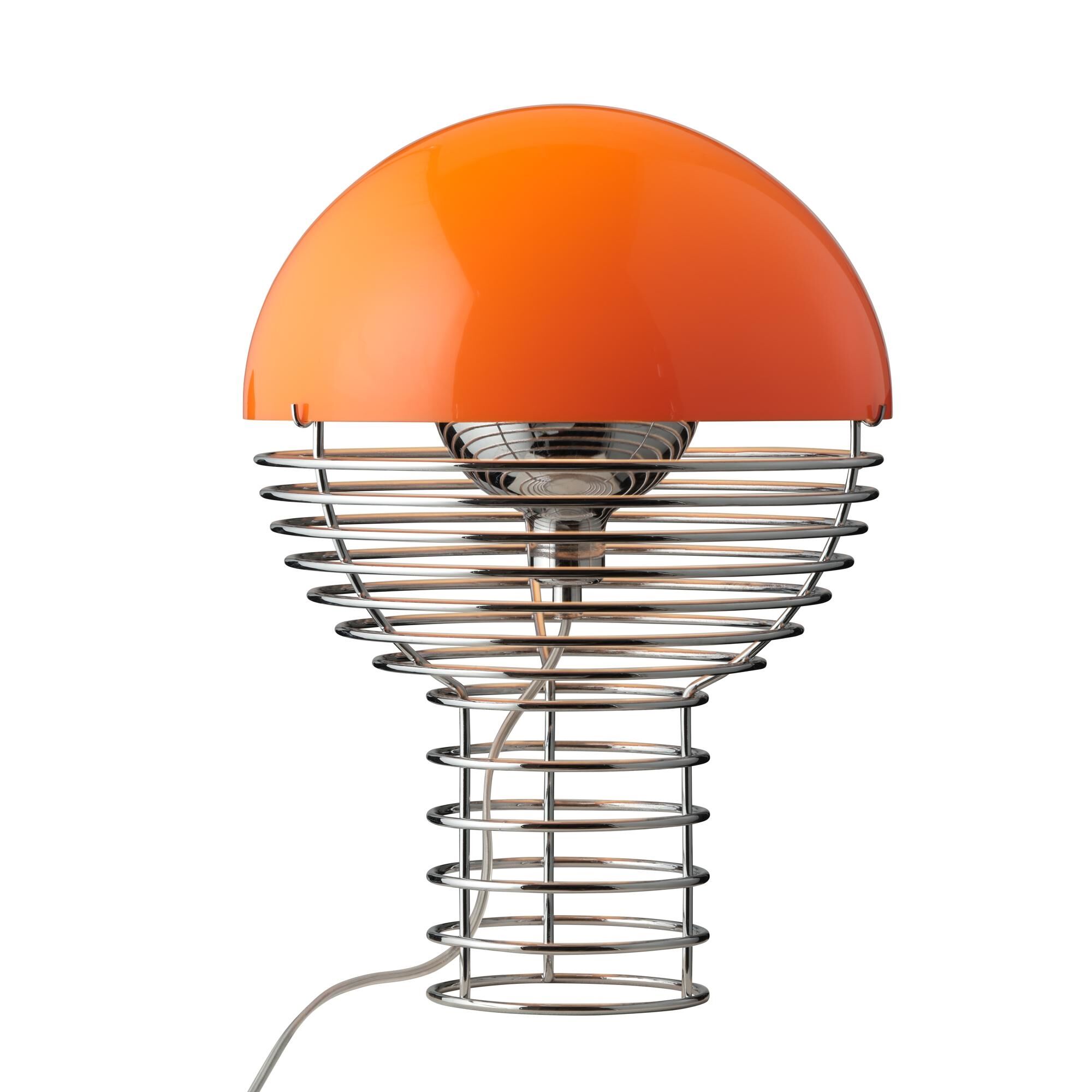 Wire Bordslampa &Oslash;30 Krom/Orange