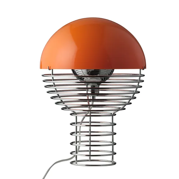 Wire Table Lamp Ø30 Chrome/ Orange
