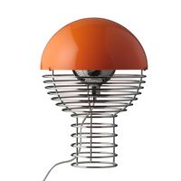 Wire Table Lamp Ø30 Chrome/ Orange