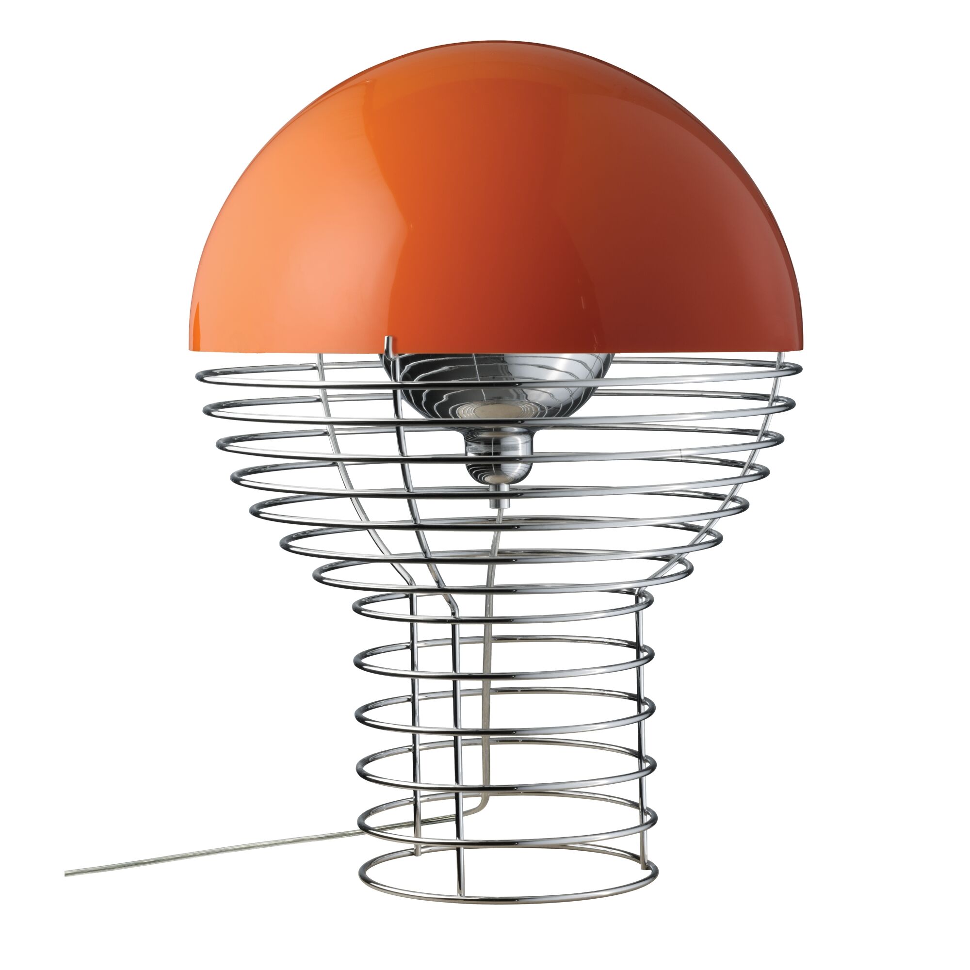 Wire Bordslampa &Oslash;40 Krom/Orange