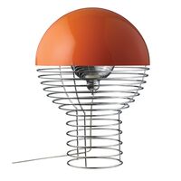 Wire Table Lamp Ø40 Chrome/ Orange