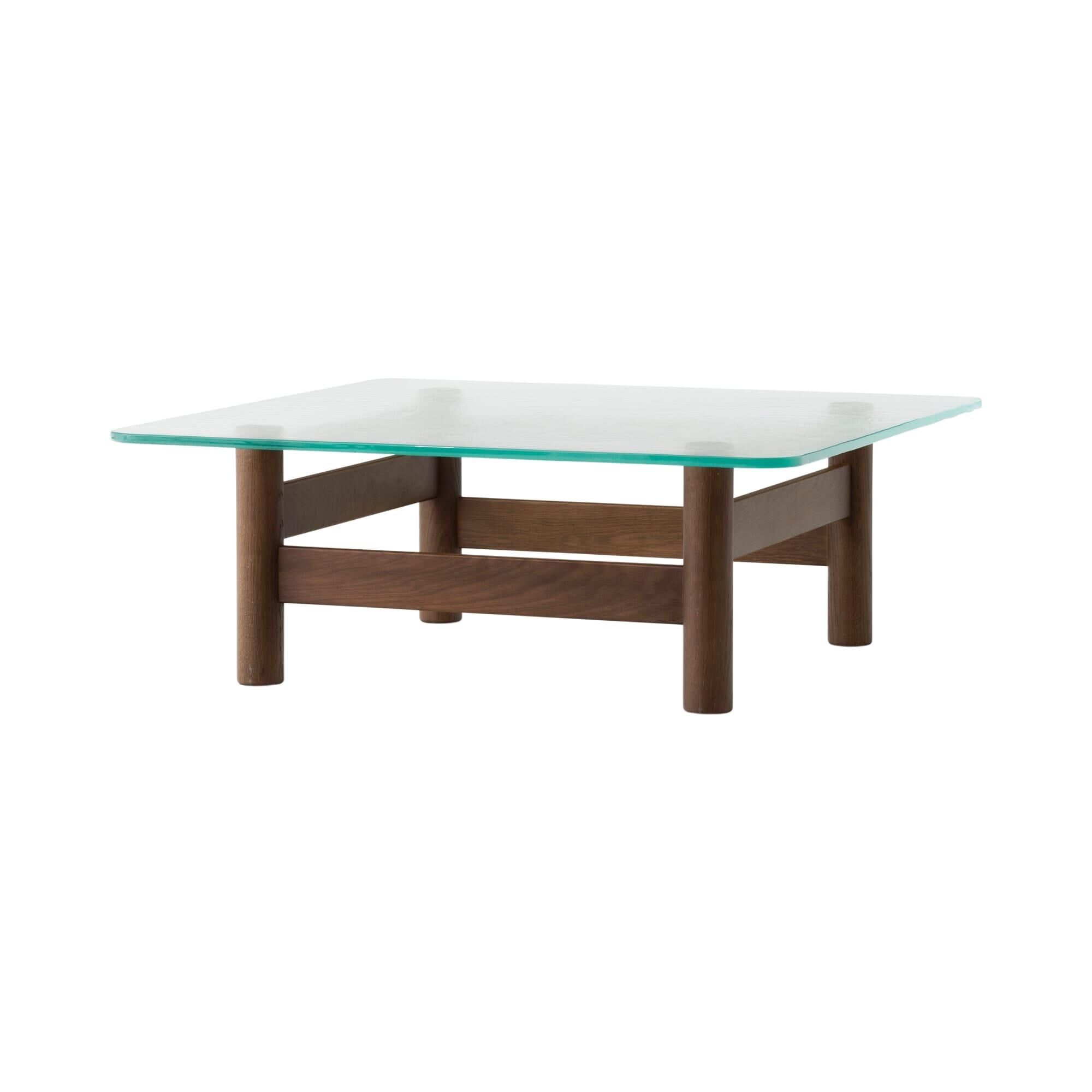 Brasilia Sofabord Mørkbejdset Eg/Glas