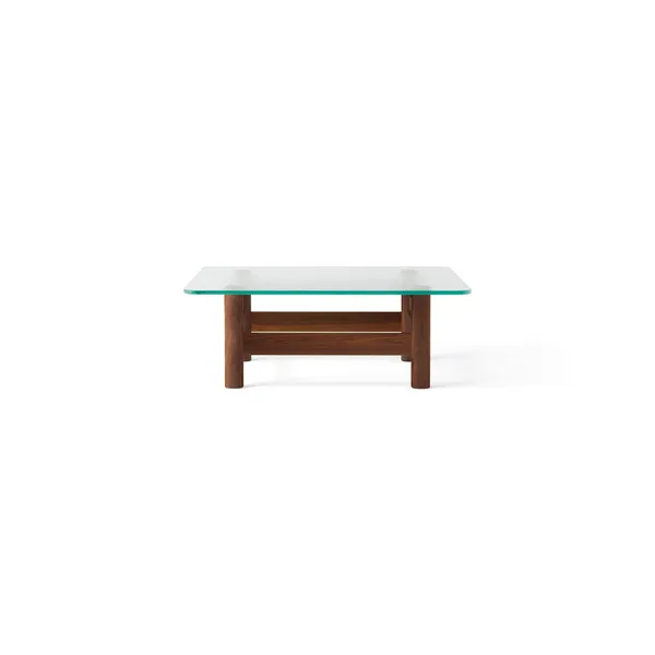 Brasilia Coffee Table Walnut/ Glass