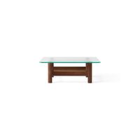 Brasilia Coffee Table Walnut/ Glass