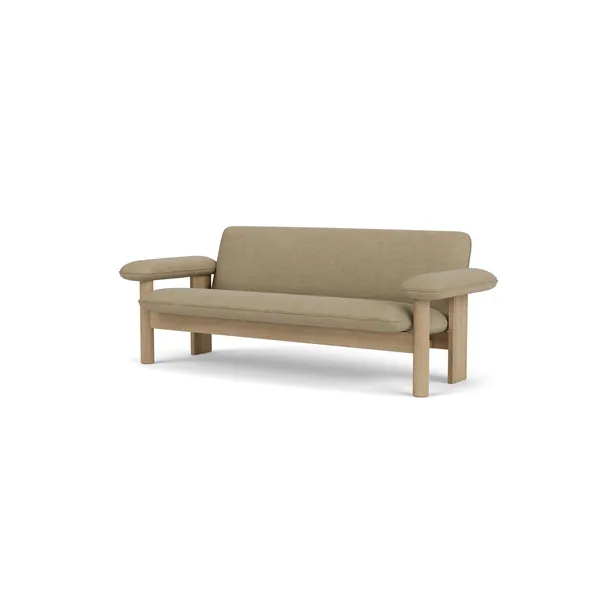 Brasilia Sofa 2-Seater Oak/Bouclé