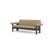 Brasilia Sofa 2-Seater Dark Stained Oak/Bouclé