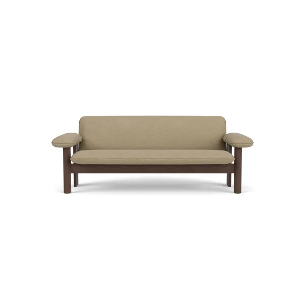 Brasilia Sofa 2-Seater Dark Stained Oak/Bouclé