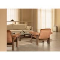 Brasilia Sofa 2-Seater Dark Stained Oak/Bouclé