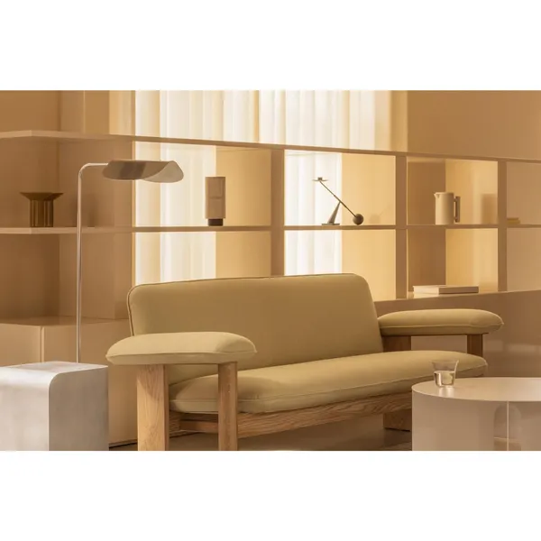 Brasilia Sofa 2-Seater Dark Stained Oak/Bouclé