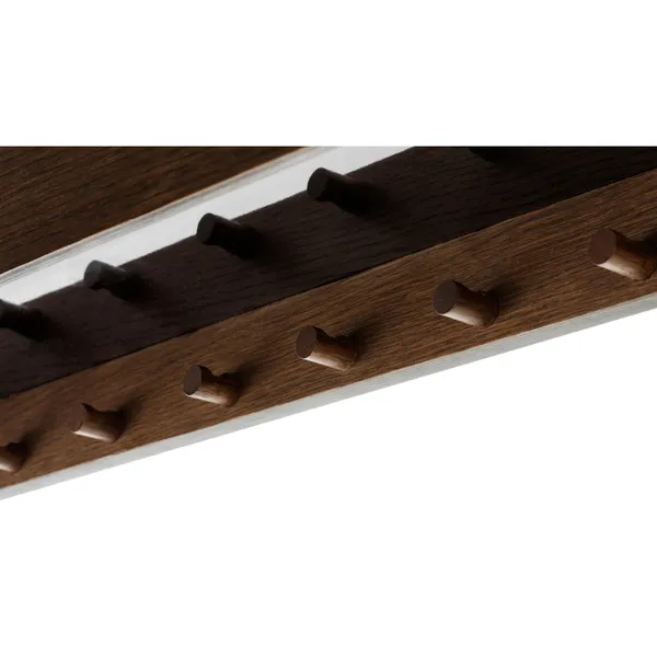 Epoch Shelf With Hooks 118 Dark Stained Oak/ Black