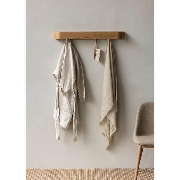 Epoch Shelf With Hooks 118 Dark Stained Oak/ Black