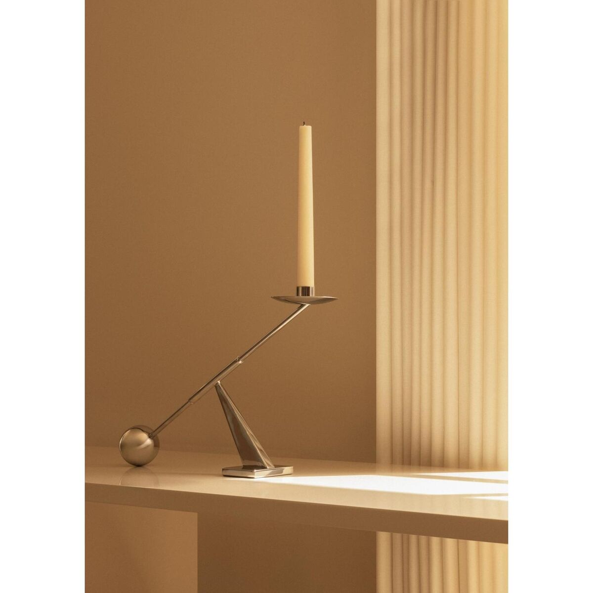 Interconnect Candle Holder W42.5 Stainless Steel