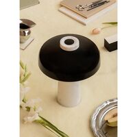 Reverse Bordlampe Carrara/ Sort