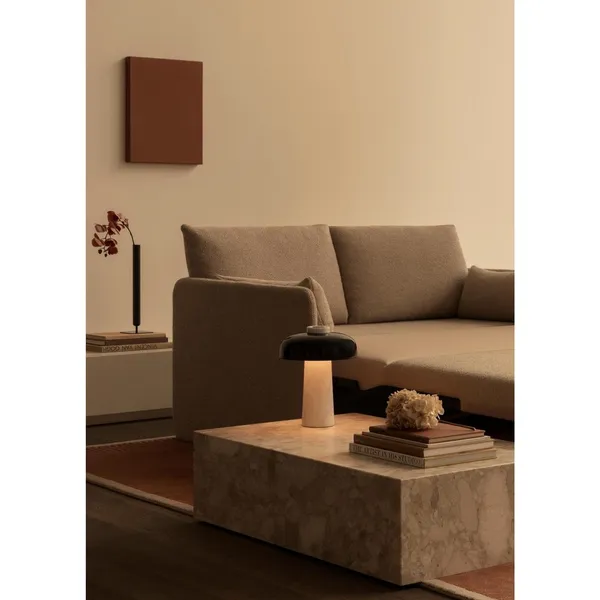 Reverse Bordlampe Carrara/ Sort