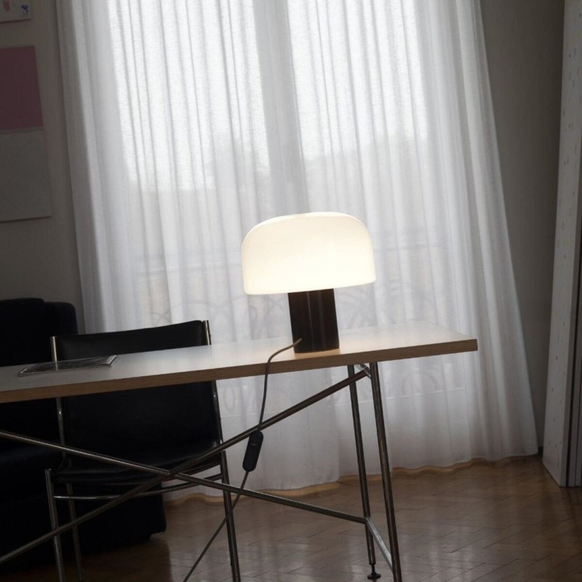 Bellhop T Tafellamp Wit/Glas
