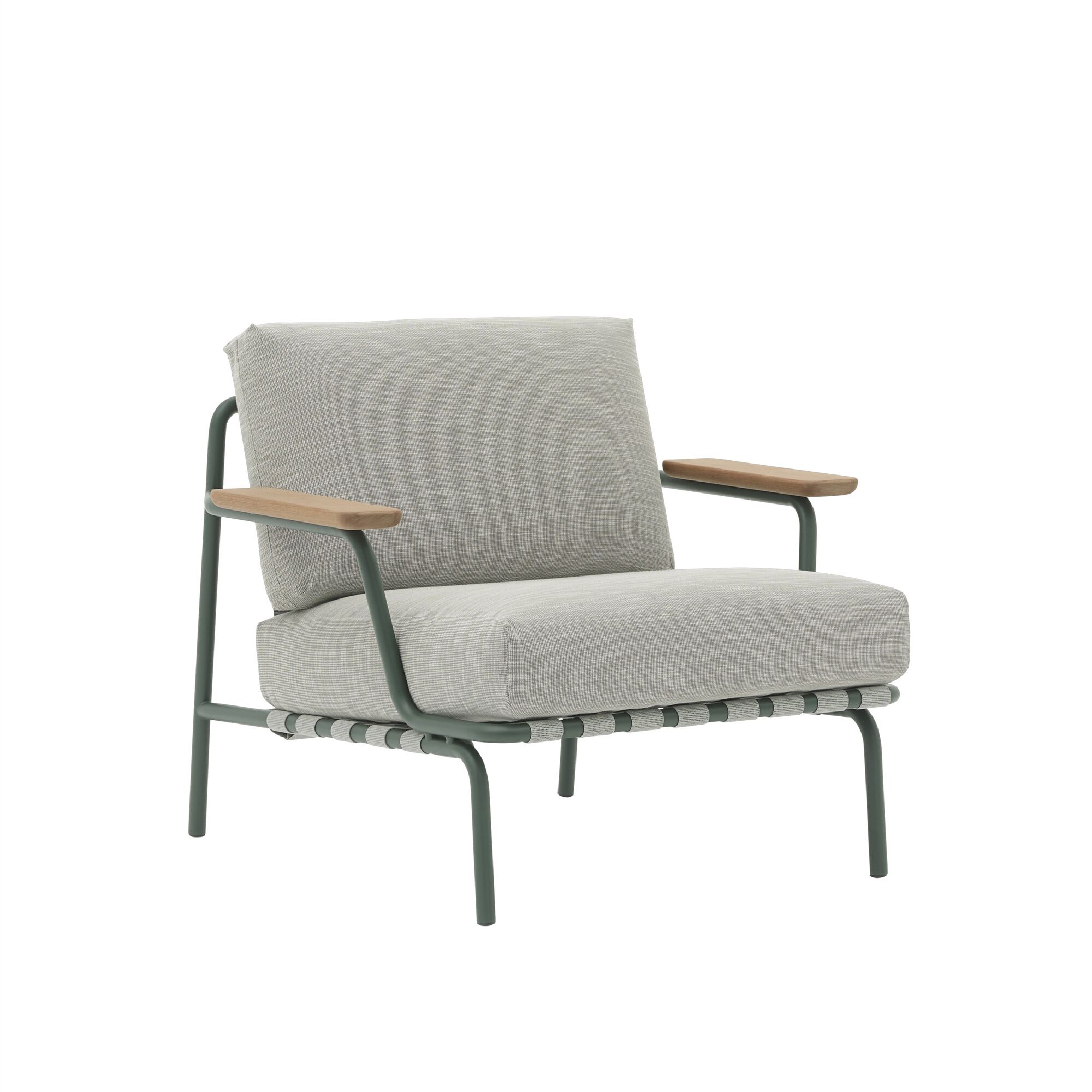 Settle Udendrs Lnestol Ribbed Weave 2/Mrkegrn