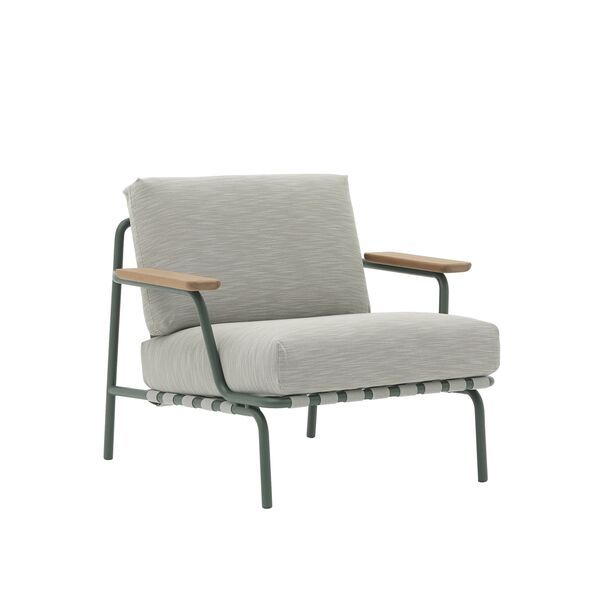 Settle Outdoor Armchair Ribbed Weave 2/ Dark Green