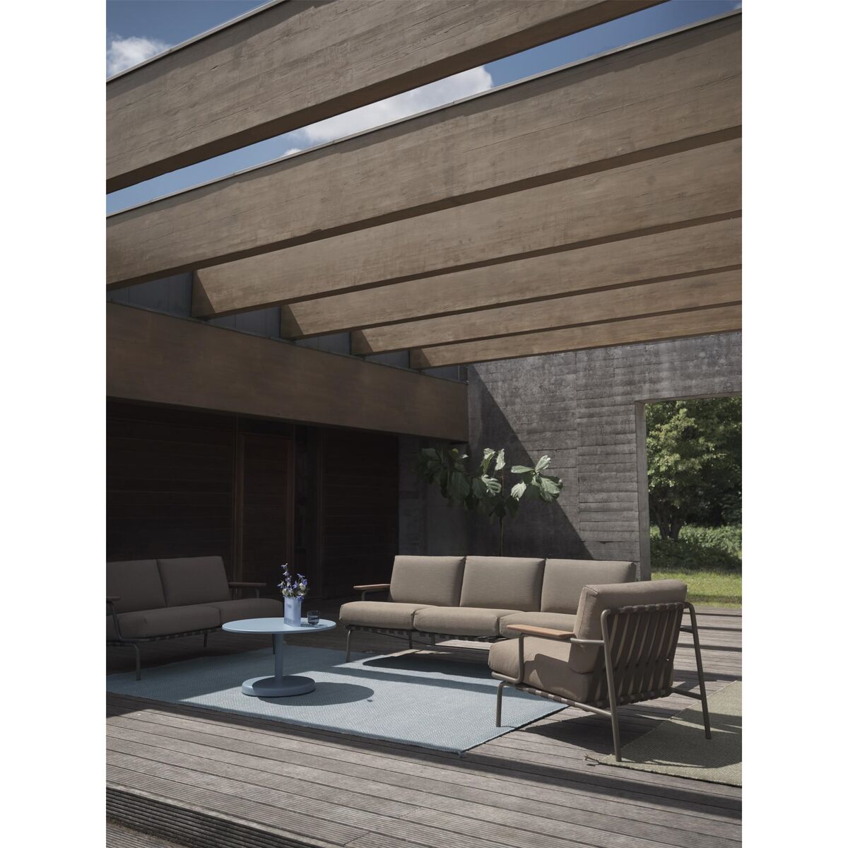 Settle Poltrona da Esterno Ribbed Weave 5/Taupe