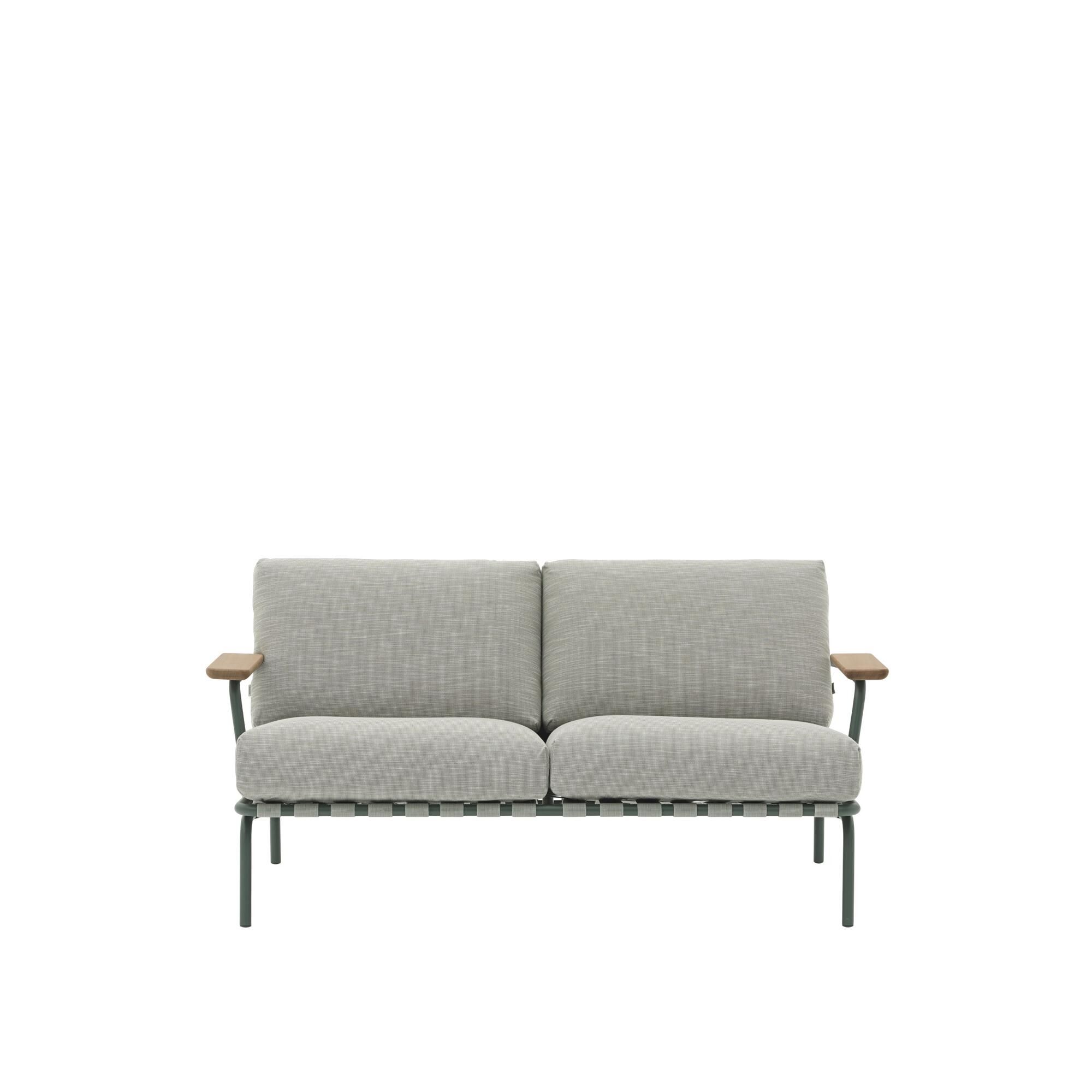 Settle Udendrs 2-Personers Sofa Ribbed Weave 2/Mrkegrn