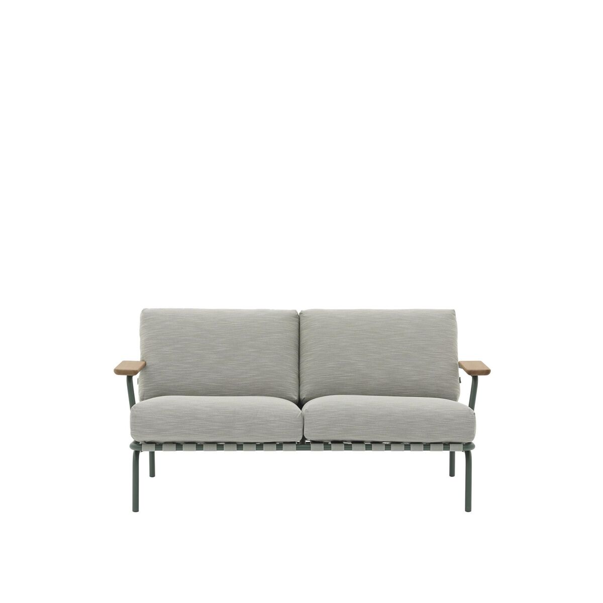 Settle Outdoor 2-Sitzer Sofa Ribbed Weave 2/ Dunkelgrün