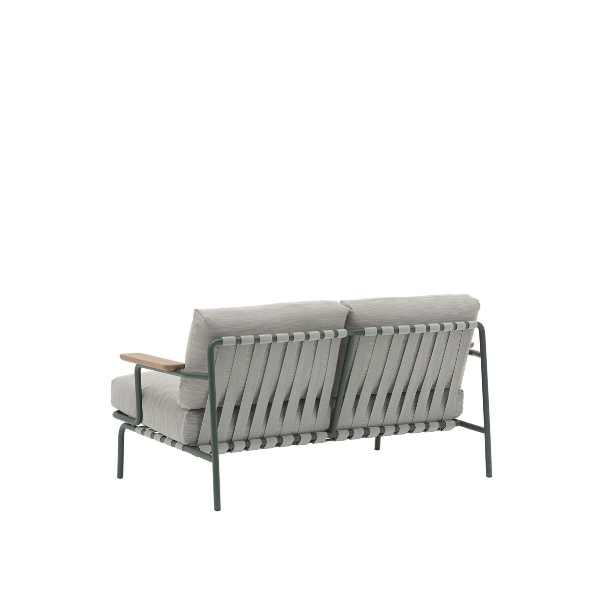 Settle Outdoor 2-Sitzer Sofa Ribbed Weave 2/ Dunkelgrün