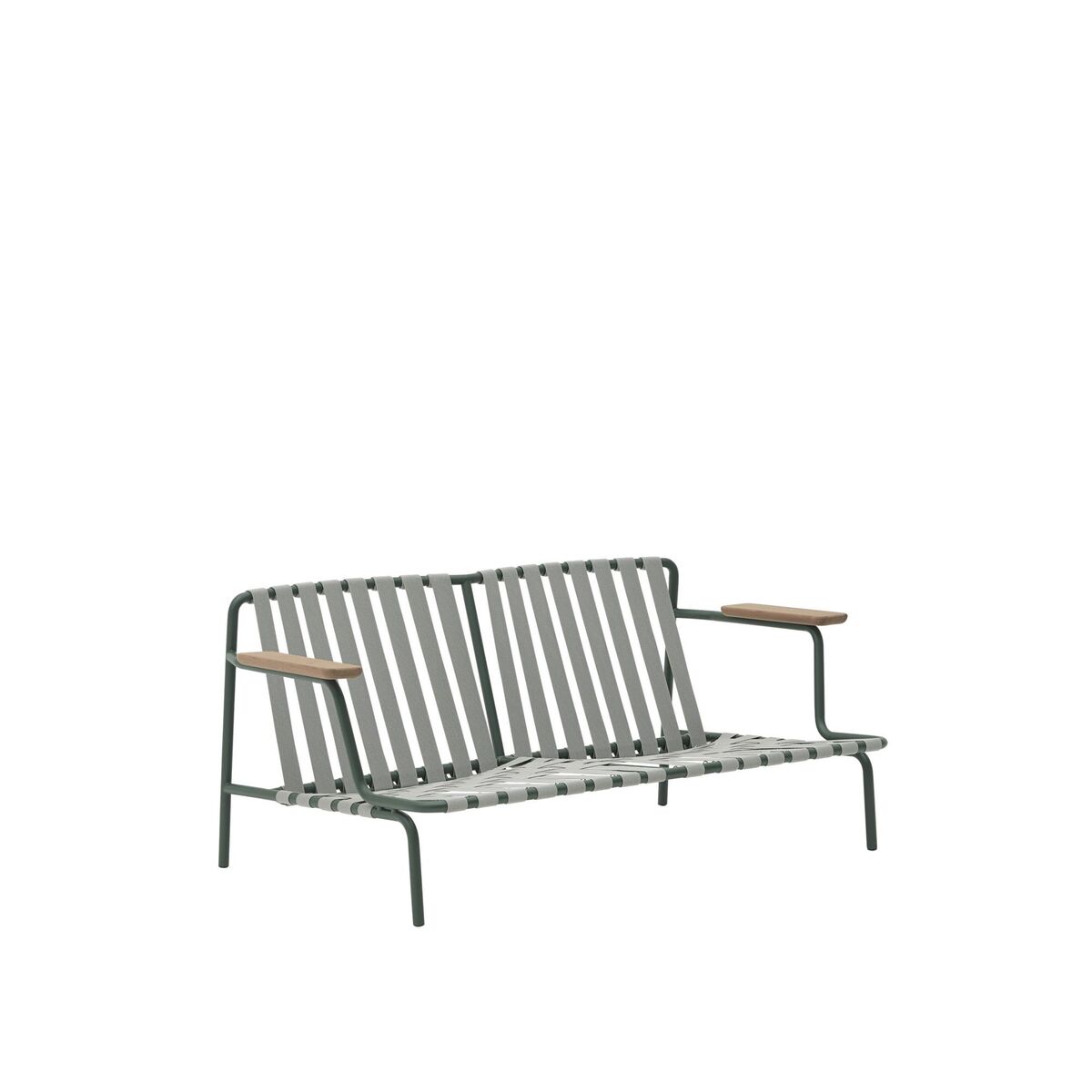 Settle Outdoor 2-Sitzer Sofa Ribbed Weave 2/ Dunkelgrün