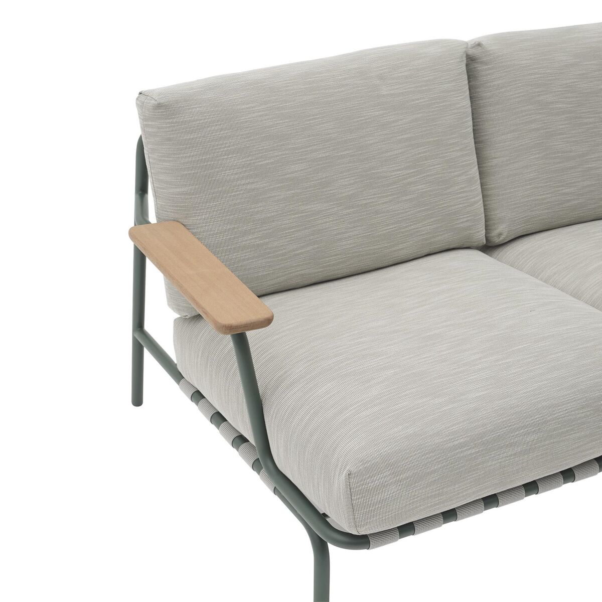 Settle Outdoor 2-Sitzer Sofa Ribbed Weave 2/ Dunkelgrün