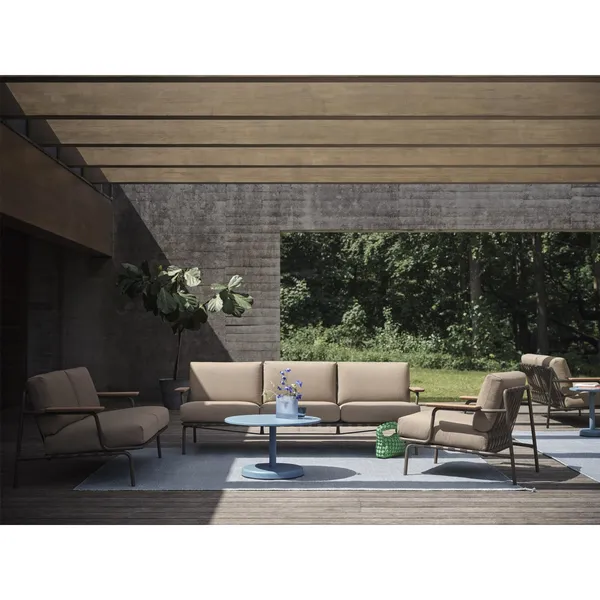 Settle Outdoor 2-Seater Sofa Ribbed Weave 5/Taupe