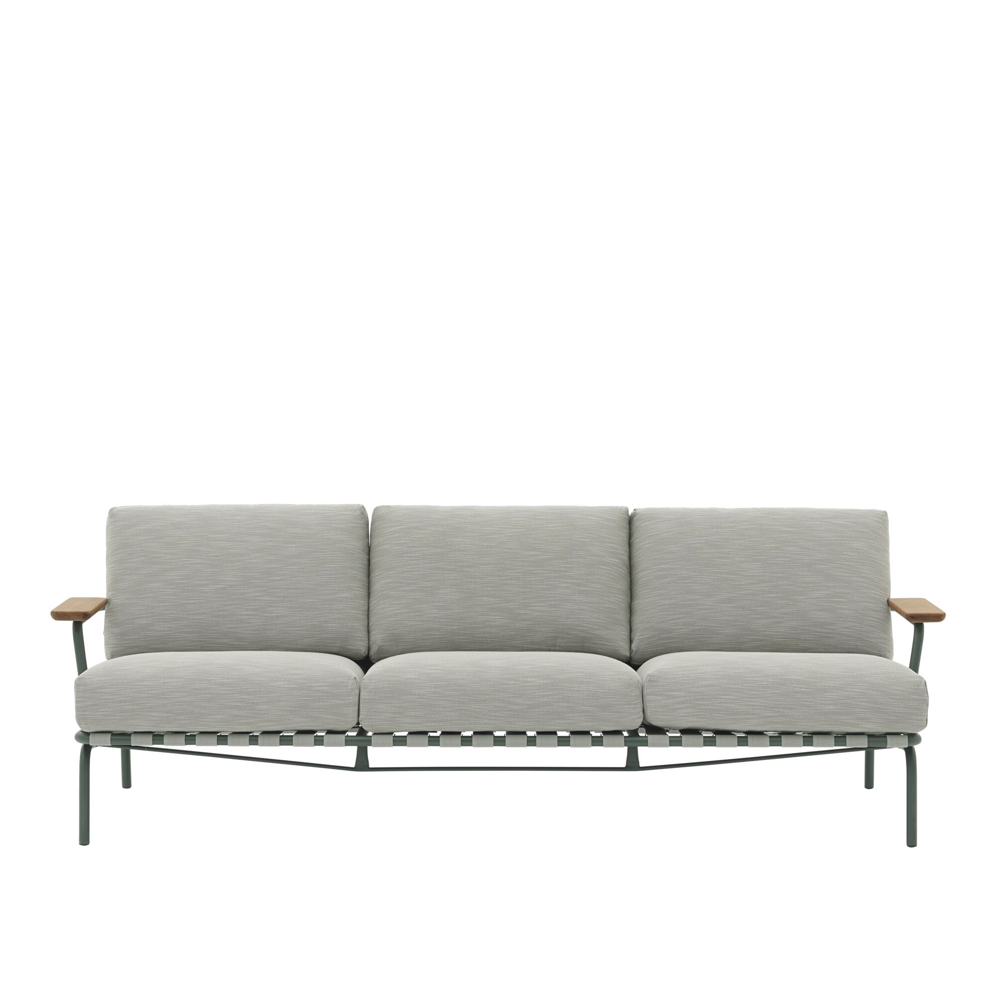 Settle Udendrs 3-Personers Sofa Ribbed Weave 2/Mrkegrn