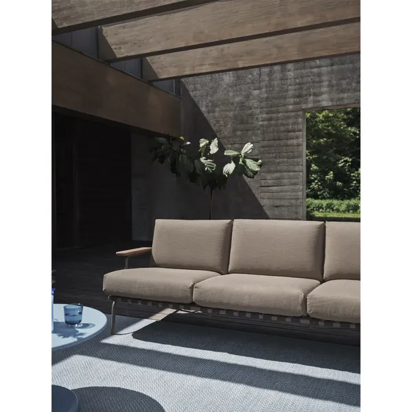 Settle Outdoor 3-Seater Sofa Ribbed Weave 5/Taupe
