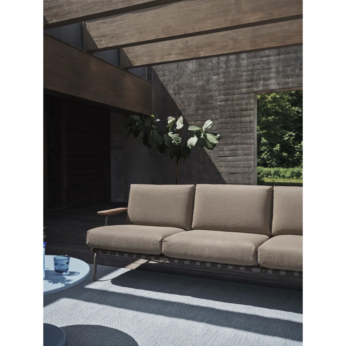 Settle Sofá Exterior De 3 Plazas Tejido Acanalado 5/Taupe