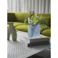 Ridge Vase H16,5 Lyseblå/Frostet Glas