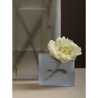 Ridge Vase H16,5 Lyseblå/Frostet Glas