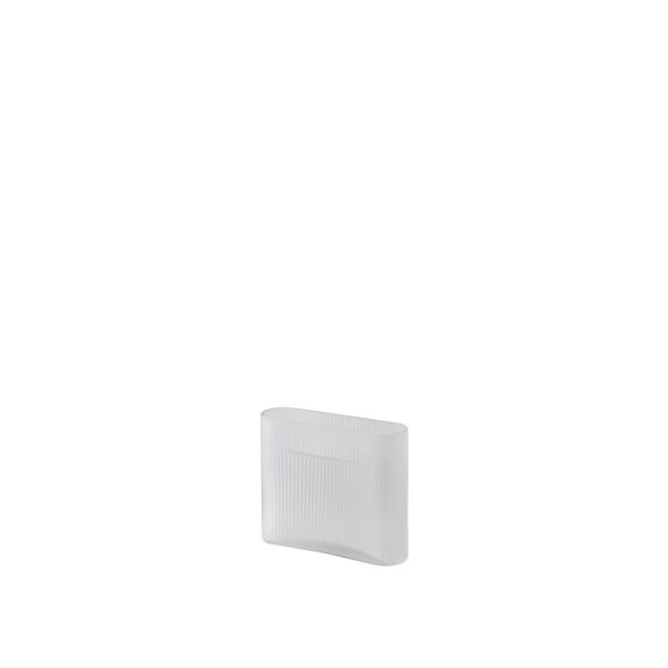 Vaso Ridge H16,5 Bianco/ Vetro Satinato