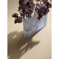 Ridge Vase H35 Lyseblå/Frostet Glas