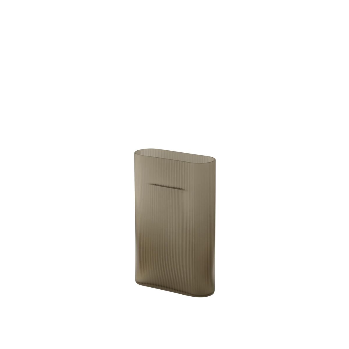 Ridge Vase H35 Taupe/ Mattiert